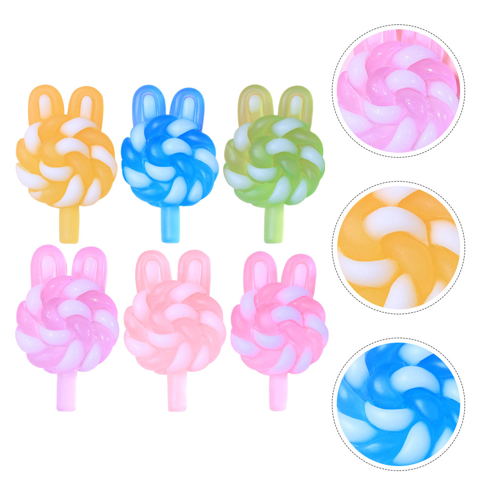 Crafting Resin - 24 stuks schattige cartoon lollybedels konijnvormige
