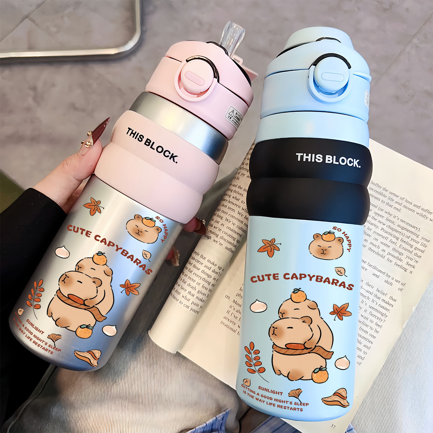 Vacuum Chamber Small - Capybara schattige kinderen isolatiebeker grote buik