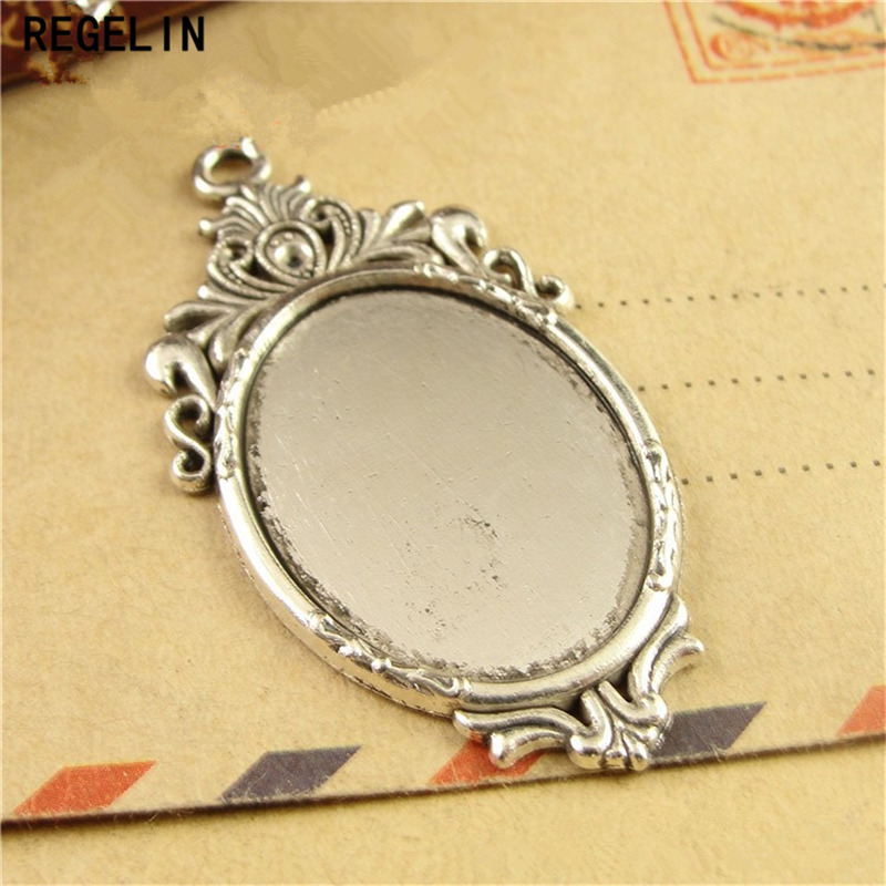 Bezels Set Pendant - REGELIN Antieke Bronzen Hanger Instellingen Cabochons