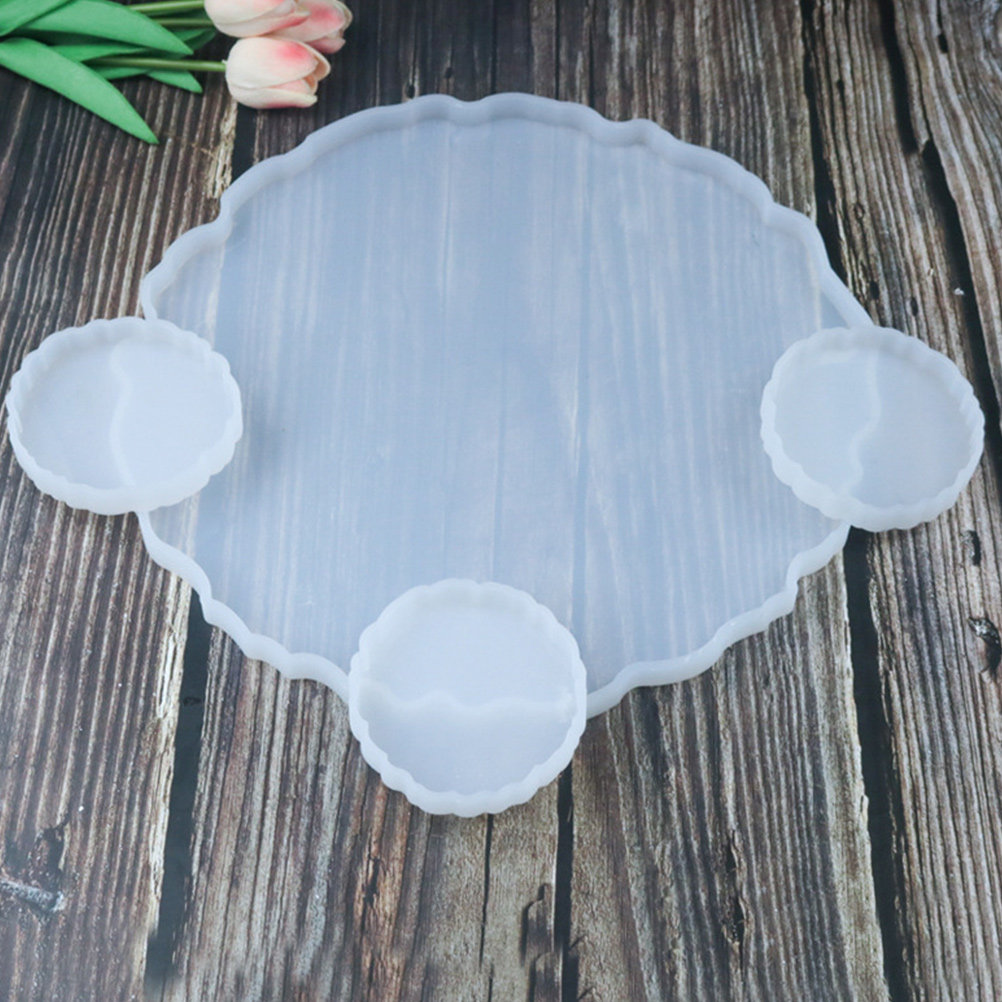 Serving Tray Mold - 2 stuks kristalhars siliconen bakvorm rond