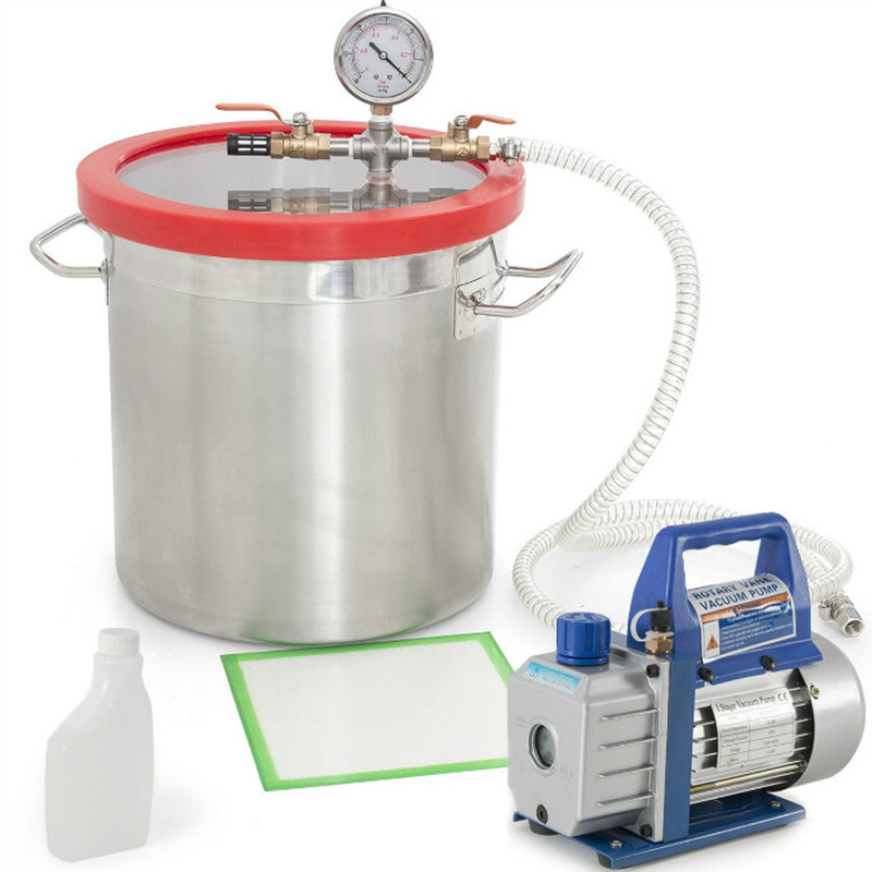 Vacuum Chamber Small - 220V RS-1 Roterende Schottenvacuümpomp 2 Gallon