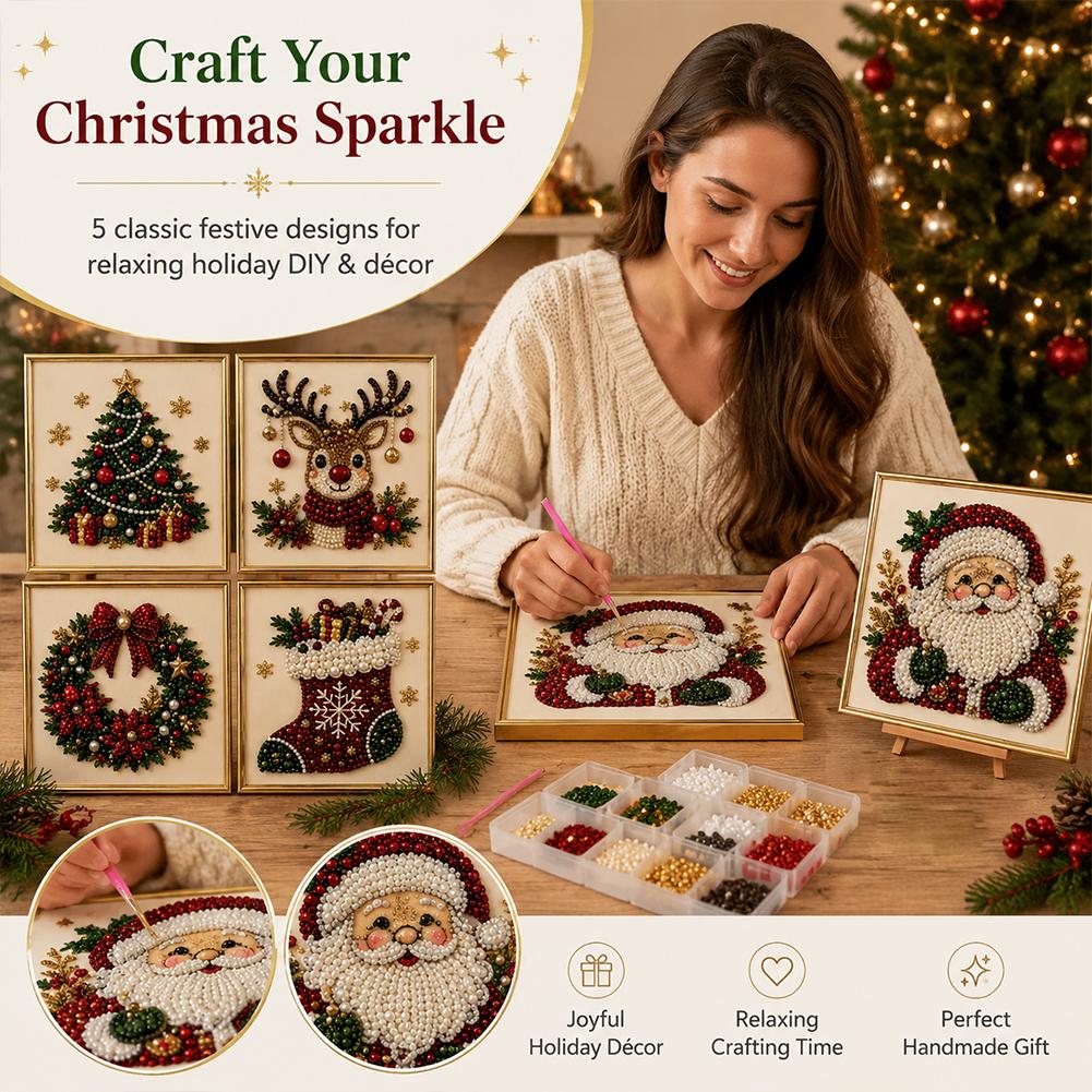 Kerstmis Kerstman Parel Kunst  - Resin Craft Kit recensie en prijs