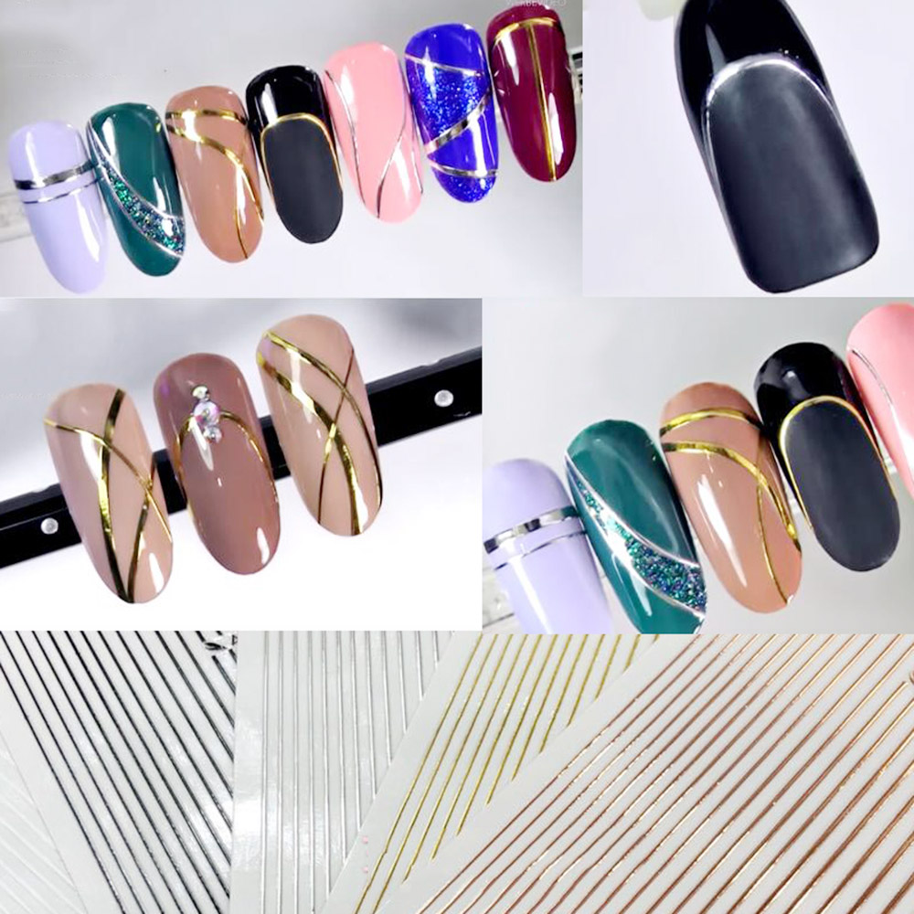 1 vel 3D Goud Zilver Lijnen St - Gold Foil Flakes recensie en prijs