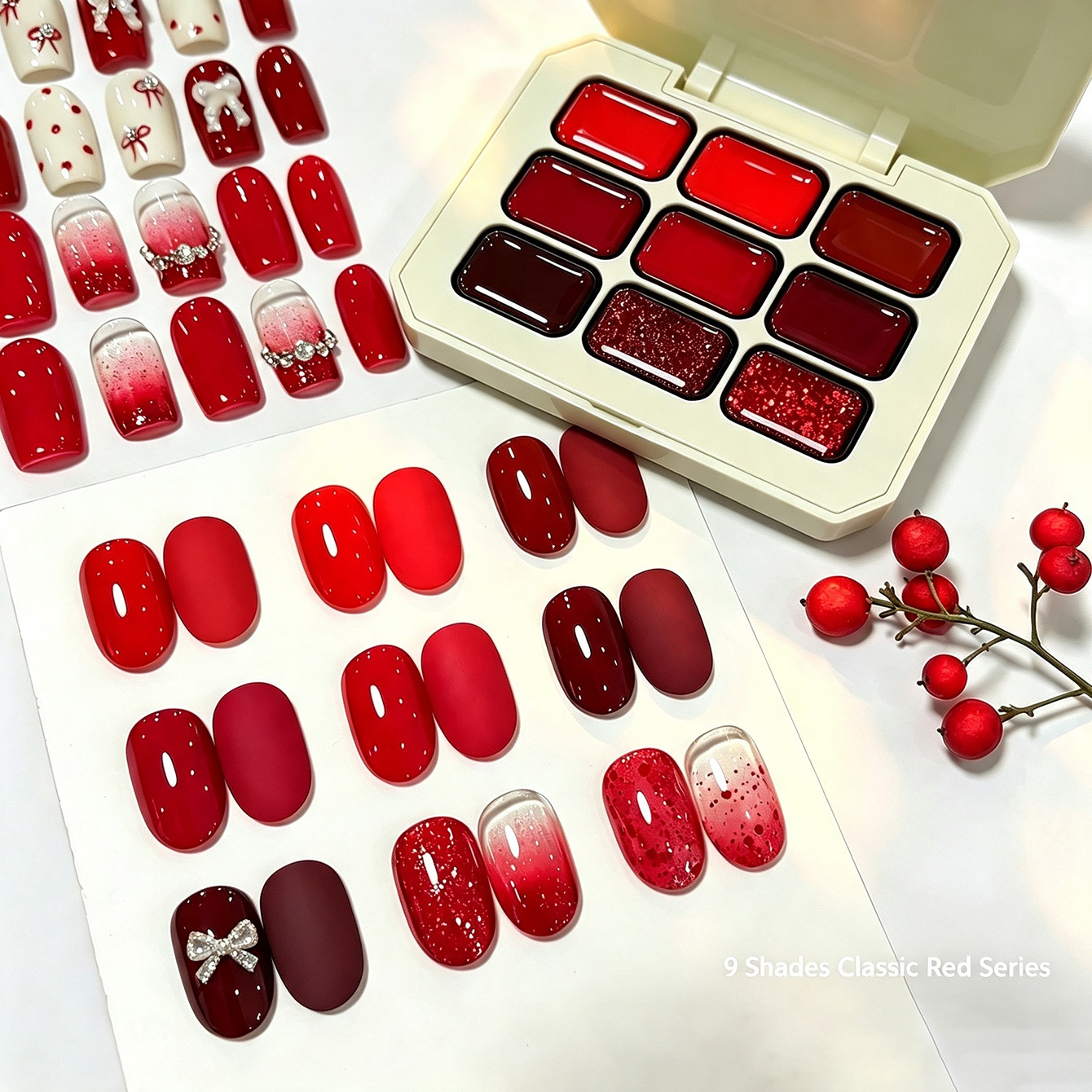 9 kleuren klassieke rode effen - Resin Glitter Pack recensie en prijs