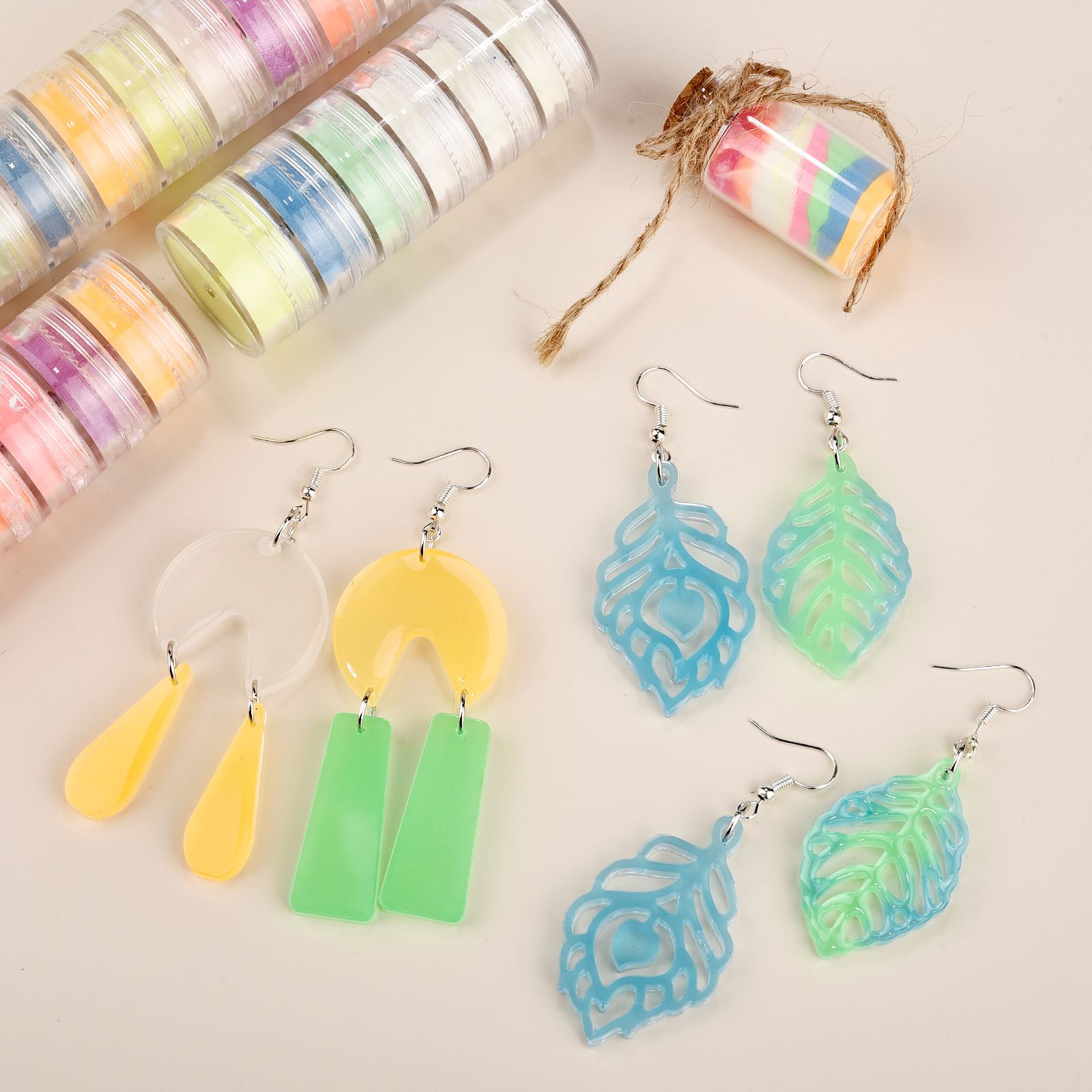 6 kleuren/set lichtgevend poed - Resin Pigment Set recensie en prijs