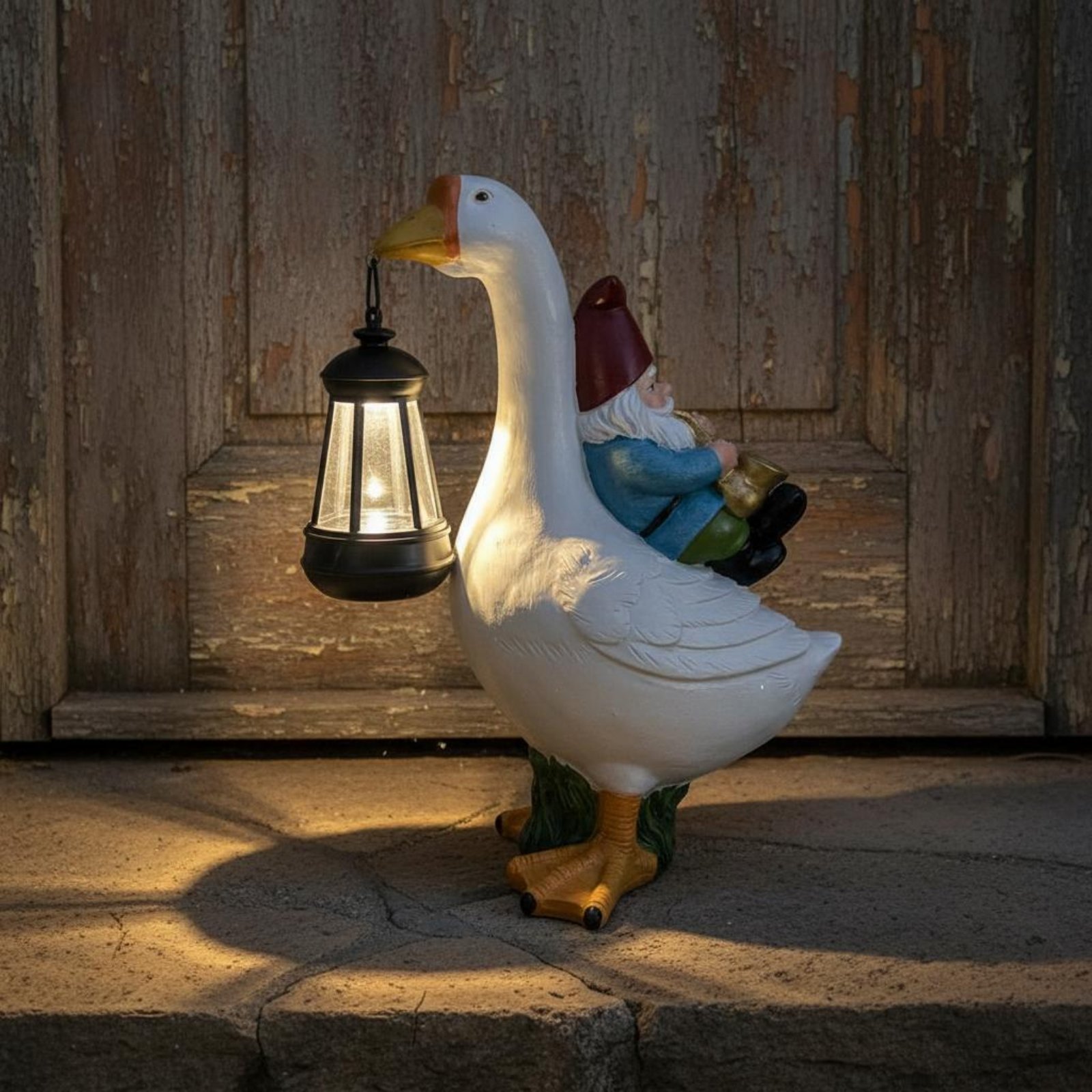 Gnome Riding Goose Statue Weer - Crafting Resin recensie en prijs
