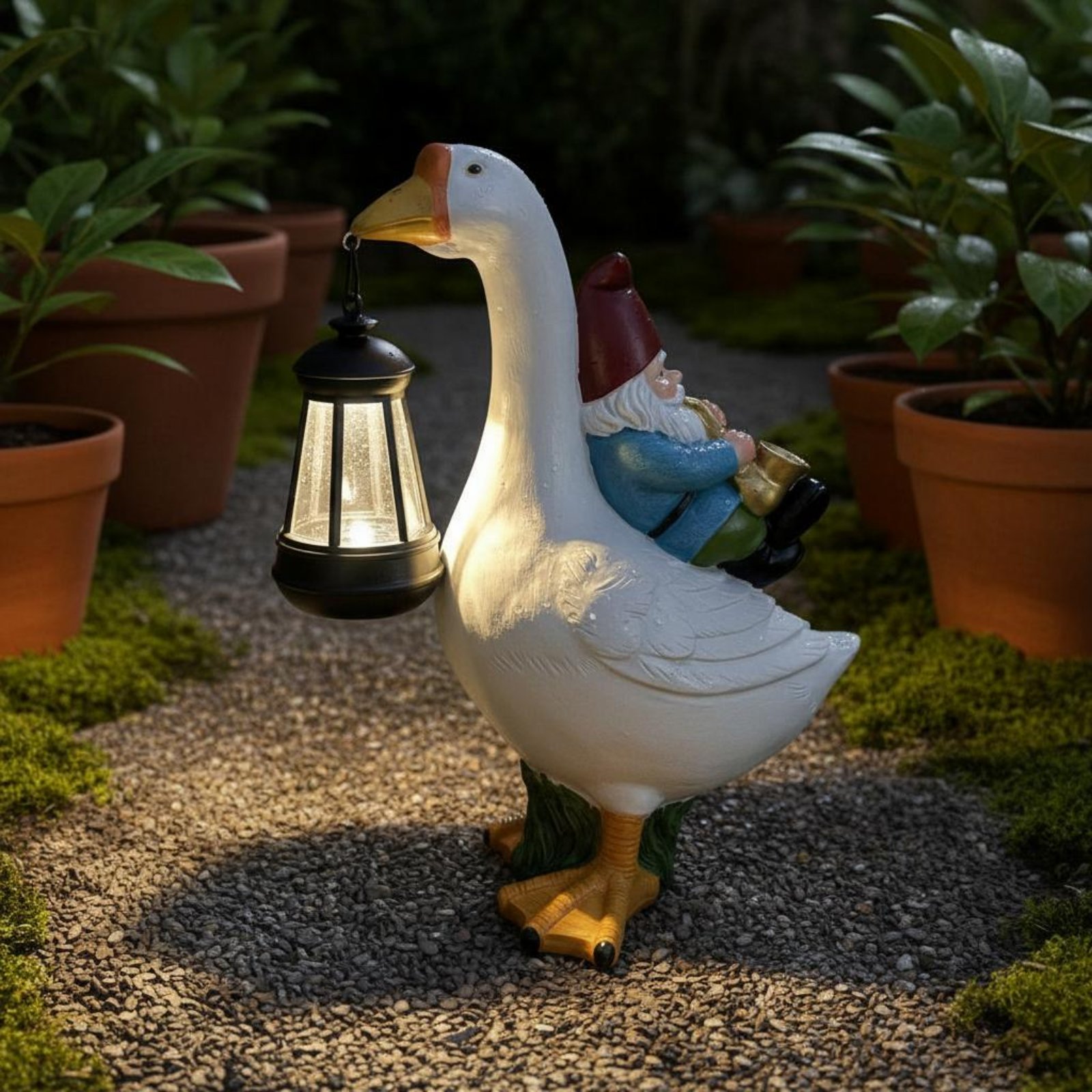 Gnome Riding Goose Statue Weer - Crafting Resin recensie en prijs